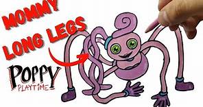 Cómo DIBUJAR a😬MOMMY LONG LEGS (MAMI PIERNAS LARGAS) de POPPY PLAYTIME/How to DRAW MOMMY LONG LEGS
