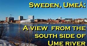 Sweden, Umeå: View from the south side of Ume river