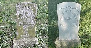 Cleaning William Reynolds Civil War Headstone 113 Years Later