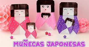 Muñecas japonesas de papel - Origami fácil