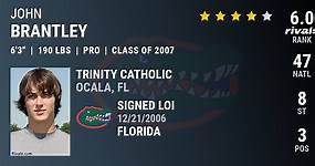 John Brantley 2007 Pro Style Quarterback Florida