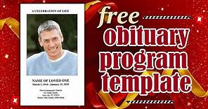 Free Obituary Program - Obituary Templates