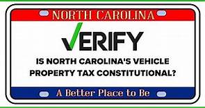 VERIFY: North Carolina's property tax on vehicles is legal