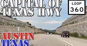TX Loop 360 North - Capital of Texas Highway - Austin - Texas - 4K Highway Drive