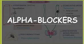 Alpha blockers - mechanism of action, indications and side effects