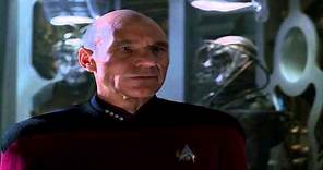 "Resistance is Futile!" Borg & Picard in Star Trek TNG "Best of Both Worlds"