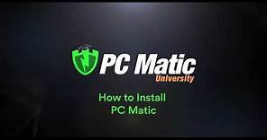 How to Install PC Matic