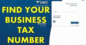 Find your business (or company) tax number online with SARS