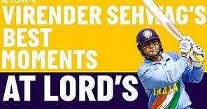 The Best of Virender Sehwag at Lord's! | England v India | Lord's