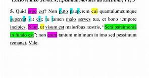 Lucio Anneo Seneca, "Epistulae morales ad Lucilium" : lettera 1, paragrafo 5 : traduzione e commento