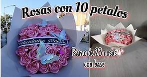 Rosas eternas con 10 pétalos 🌹 Ramo de 23 rosas en color mauve (rosa)