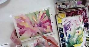 Birgit O'Connor - Watercolors Painting Loose Flowers