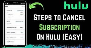 Hulu - How to Cancel Subscription !
