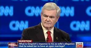 Gingrich slams CNN for asking about ex-wife