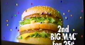 1993 Mcdonald's Bigmac "25th Anniversary" TV Commercial
