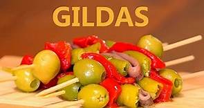 Gildas | Un clásico pincho de anchoas, aceitunas y guindillas