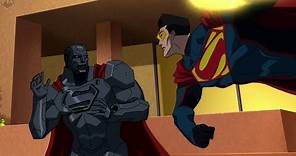 Four Superman's Fight at Lexcorp | Reign of the Supermen