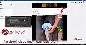 idm facebook video download problem fixed | 100% solved