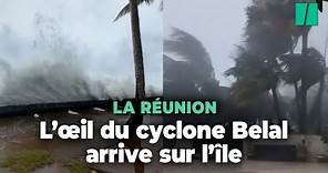 Les premières images de l’arrivée de l’œil du cyclone Belal à la Réunion