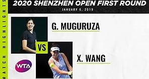 Garbiñe Muguruza vs. Wang Xinyu | 2020 Shenzhen Open First Round | WTA Highlights