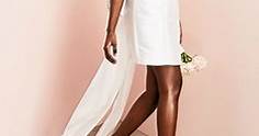 ASOS LUXE satin oversized bow back mini dress in white | ASOS