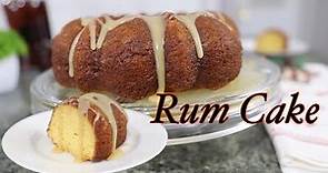 How to Make Easy RUM CAKE with CARAMEL BUTTER RUM GLAZE ~ perfect adult holiday desert