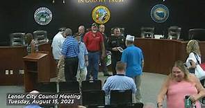 Lenoir City Council Meeting 8/15/23