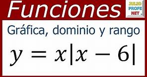 GRÁFICA, DOMINIO Y RANGO DE LA FUNCIÓN CON VALOR ABSOLUTO y=x|x-6|