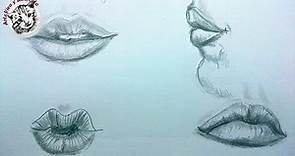 Como dibujar labios a lapiz, paso a paso: Como dibujar retratos