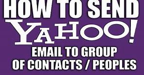 How to Send Yahoo! Emails to Group of Contacts 2016