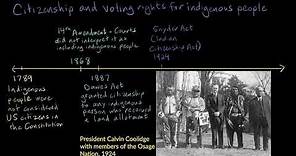 Citizenship and voting rights of indigenous people | Citizenship | High school civics | Khan Academy