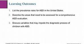 Comprehensive Developmental Evaluation of Assessment of Autism Spectrum Disorder (ASD)