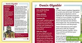 Owain Glyndŵr Fact File