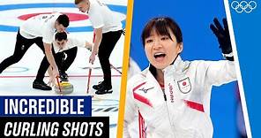 The most INCREDIBLE Curling Shots at Beijing 2022!