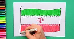 How to draw National Flag of Iran