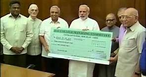 DAV College Managing Committee President presents cheque towards PMNRF