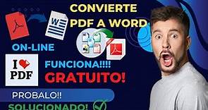 Transforma tus PDF a Word en segundos con ilovePDF