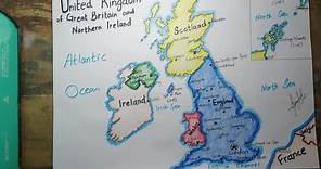 How to draw map of the United Kingdom/UK 🇬🇧 SAAD