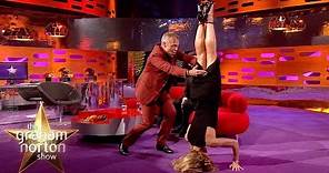 Amanda Holden Does A Head Stand - The Graham Norton Show
