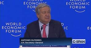 U.N. Secretary General Antonio Guterres at World Economic Forum