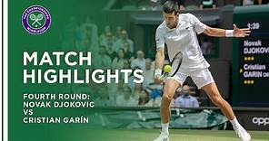Novak Djokovic vs Cristian Garin | Fourth Round Highlights | Wimbledon 2021