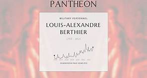 Louis-Alexandre Berthier Biography - General and politician of the First French Empire (1753–1815)