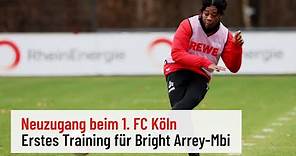 Bayern-Talent Bright Arrey-Mbi trifft am Geißbockheim an