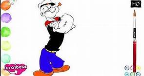 Como dibujar Popeye paso a paso 🌷 How to draw a