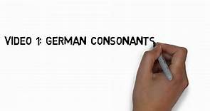 German Pronunciation Video 1: The German Consonants and the IPA
