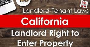 California Landlord Right to Enter Rental Property | American Landlord