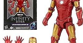 Marvel Hasbro Legends Series 6-inch Scale Action Figure Toy Iron Man Mark 3 Infinity Saga Character, Premium Design and 5 Accessories