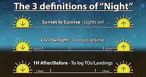 The 3 definitions of Night 🌅