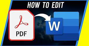 How to Edit a PDF File in Word