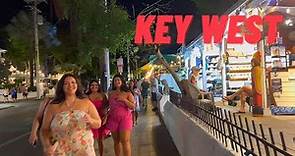 Key West, Florida Walk : Duval Street at Night